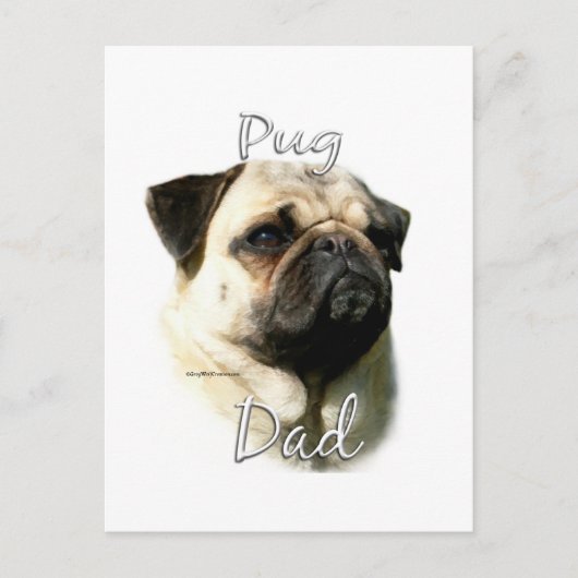 Pug (fawn) Pap 2 Briefkaart (Voorkant)