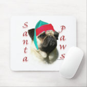 Pug (fawn) Santa Paws Muismat (Met muis)