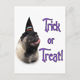 Pug (fawn) Trick Briefkaart