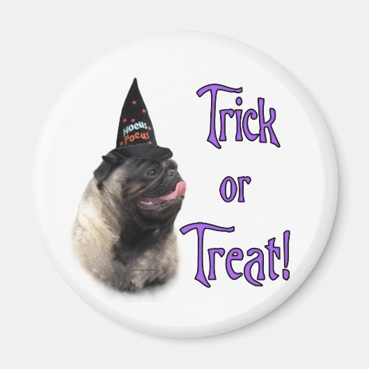 Pug (fawn) Trick Magneet (Voorkant)