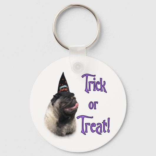 Pug (fawn) Trick Sleutelhanger (Voorkant)