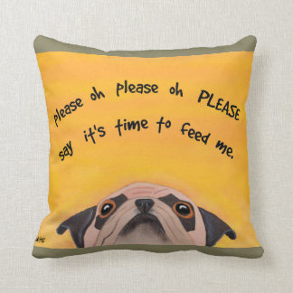 Pug Feeding Time - Funny Pillow voor Hondenliefheb Kussen