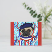 Pug Feestdagenkaart (Staand voorkant)