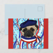 Pug Feestdagenkaart (Voorkant / Achterkant)