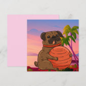 Pug Feestdagenkaart (Voorkant / Achterkant)