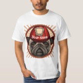 Pug Firefighter T-shirt (Voorkant)
