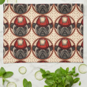 Pug Firefighter Theedoek (Gevouwen)