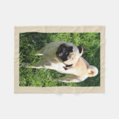 Pug fleece deken (Voorkant (Horizontaal))