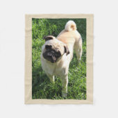 Pug fleece deken (Voorkant)