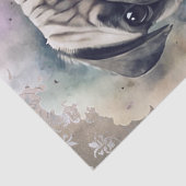 Pug Floral Dog Tissuepapier (Detail)