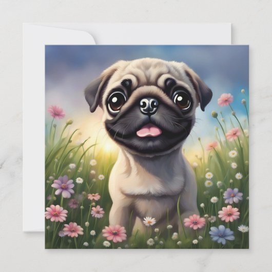 Pug Flowers (Voorkant)