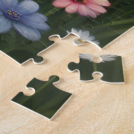 Pug Flowers Legpuzzel (Zijkant)
