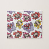 Pug Flowers Legpuzzel (Horizontaal)