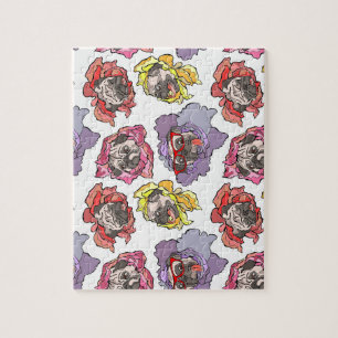 Pug Flowers Legpuzzel