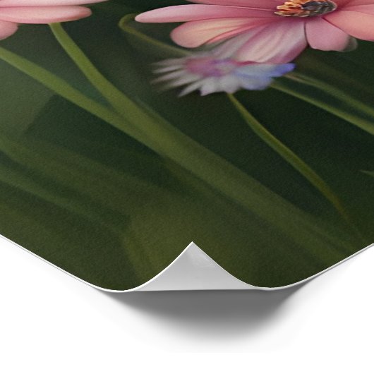 Pug Flowers Poster (Hoek)