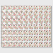 Pug Flowers Wrapping Paper - schattig pug wrapping Cadeaupapier (Vlak)