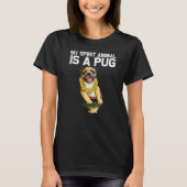 Pug For Men Women Kids Hula Dancer Pug 1 T-shirt (Voorkant)