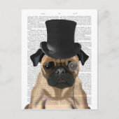 Pug, Formele hond en Pet Briefkaart (Voorkant)