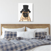 Pug, Formele hond en Pet Canvas Afdruk (Insitu (Slaapkamer))