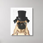 Pug, Formele hond en Pet Canvas Afdruk (Voorkant)