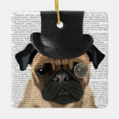 Pug, Formele hond en Pet Keramisch Ornament (Voorkant)
