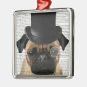 Pug, Formele hond en Pet Metalen Ornament (Links)