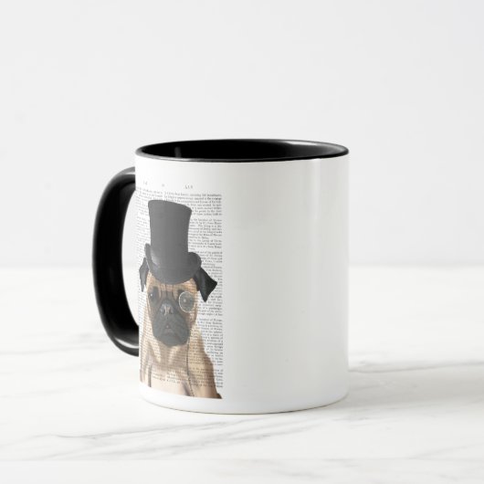 Pug, Formele hond en Pet Mok (Voorkant links)