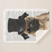 Pug, Formele hond en Pet Sherpa Deken (Voorkant (horizontaal))