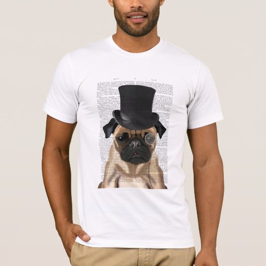 Pug, Formele hond en Pet T-shirt (Voorkant)