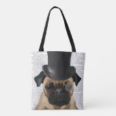 Pug, Formele hond en Pet Tote Bag (Achterkant)