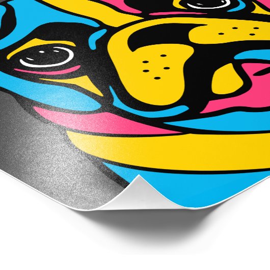 Pug Foto Afdruk (Hoek)