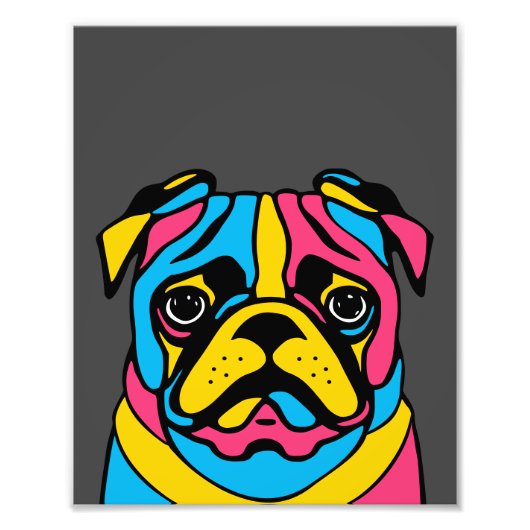 Pug Foto Afdruk (Voorkant)