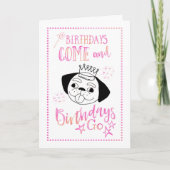 Pug Funny Birthday Poem Kaart (Voorkant)