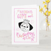 Pug Funny Birthday Poem Kaart (Gele Bloem)