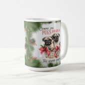 Pug Funny Christmas Dog Coffee Mok (Voorkant rechts)