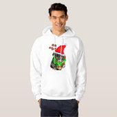 Pug Funny kerstcadeautjes Hoodie (Voorkant volledig)