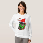 Pug Funny kerstcadeautjes T-shirt (Voorkant volledig)