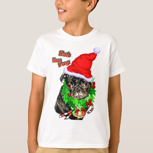 Pug Funny kerstcadeautjes T-shirt (Voorkant)