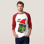 Pug Funny kerstcadeautjes T-shirt (Voorkant volledig)