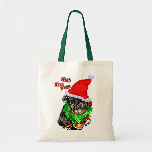 Pug Funny kerstcadeautjes Tote Bag (Voorkant)
