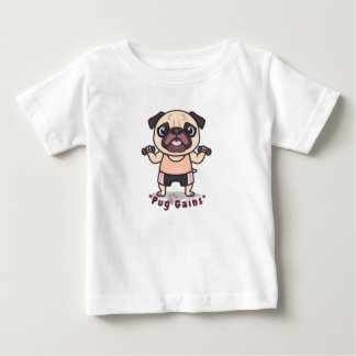 Pug Gains Baby Fijner Jersey T-shirt – Schattige &