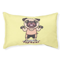 Pug Gains | Grappig Gym-Geïnspireerd Hondenbed Voo