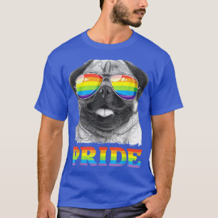 Pug Gay Pride LGBT Rainbow Flag Zonnebrillen T LGB T-shirt