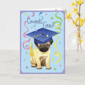 Pug Gediplomeerde Kaart (Gele Bloem)