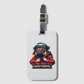 Pug Geestenjager Halloween Bagagetail Bagagelabel (Voorkant (verticaal))
