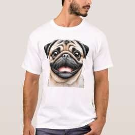 Pug Gelukkig Gezicht Hond T-shirt