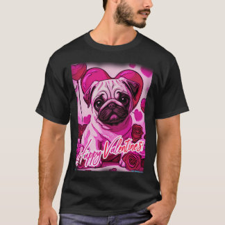 Pug GELUKKIGE FEestDAGEN 169 Valentijnsdag GELUKKI T-shirt