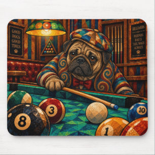 Pug, Geometrisch Mozaïek Muismat