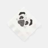 Pug Gezicht Silhouet Servet (Hoek)