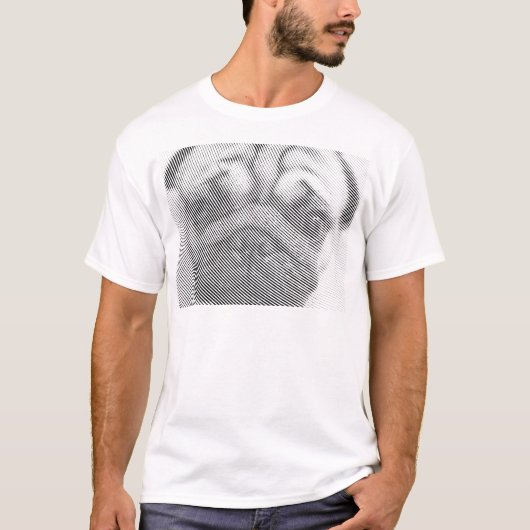 Pug gezicht t-shirt (Voorkant)
